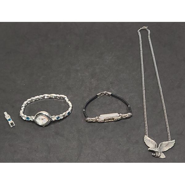 Women's Avon Stainless Steel Quartz Watch , Nicolet Art Deco Swiss Watch & Avon Eagle Necklace