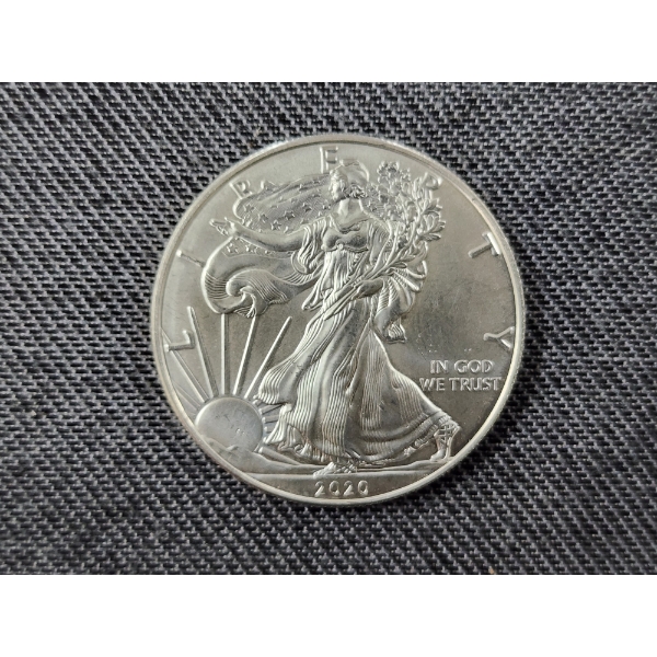 1 Oz Fine Silver 2020 American Eagle Round ~ In Great Condition! 
