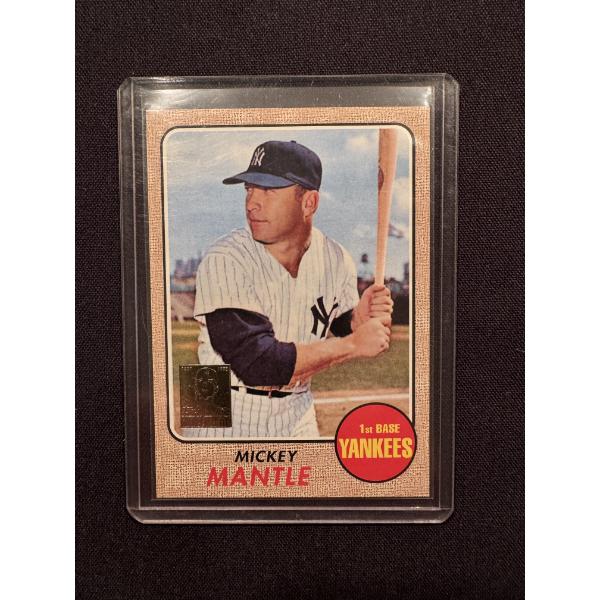 1968 Topps Mickey Mantle New York Yankees Archive Baseball Card - Mint Condition