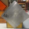Image 2 : Road Sign - VERY LARGE 36 x 36 Aluminum "Flagger Ahead" Sign - See Pics
