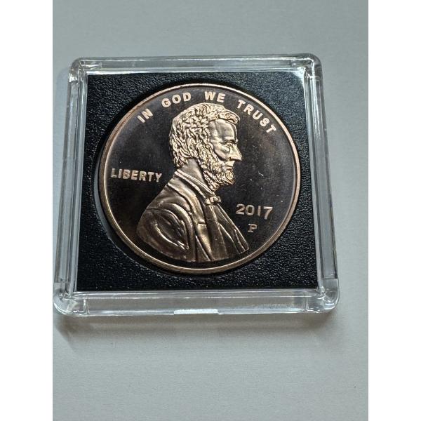 Large Lincoln Penny One Ounce .999 Fine Pure Copper Coin - Exceptional Coin