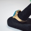Image 3 : Stunning Vintage 10K Yellow Gold & Large Turquoise Stone Ring - Size 11 - Total Weight: 5.9g