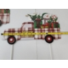 Image 3 : (2) Outdoor Metal Christmas/Holiday Plaid Truck Stakes - Approx. 15in Tall