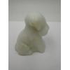 Image 2 : URANIUM Adorable Degenhart Glass Dog Figurine - Fawn White - ~2.5 inches ~  BRILLIANT GLOW!