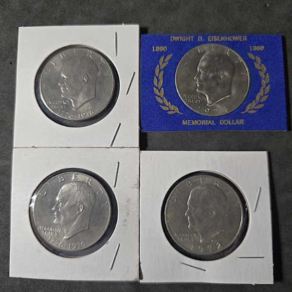 (4) Eisenhower Dollars