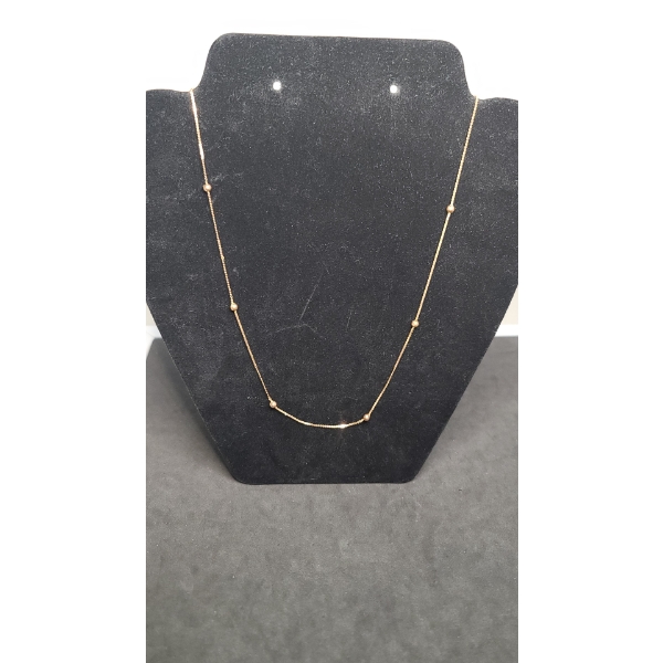 14K Gold Women's Accent Chain Necklace - Weight: 2.7g