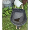 Image 1 : Wheel Barrow in Good Condition with Metal Trash Can