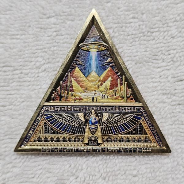 "Ancient Alien Civilizations: Egypt" 1oz Copper Medal featuring 24k Gold Gilding and UV Colorization