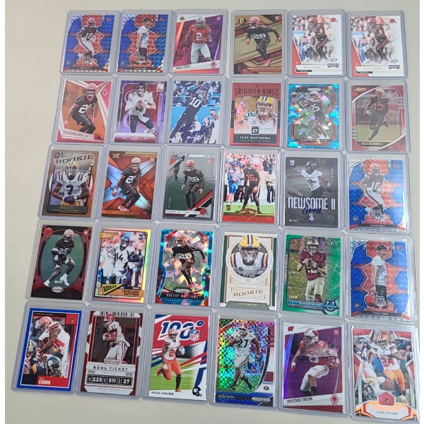 Assorted Topps & Panini Numbered Parallels/99 & /100 Football Cards