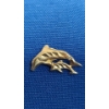 Image 1 : 14K Gold Leaping Dolphin Family Pendant - Weight: 0.8g