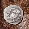 Image 2 : 1 Oz Silver Towne Athenian Owl .999 Fine Silver Round 
