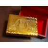 Image 4 : Brand New Full Deck Of 24k 999 Gold Foil Playing Cards Including The Jokers & Special Mahogany Case