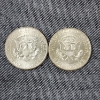 Image 2 : Two 1964 United States 90% Silver Kennedy Half Dollars ~ $1.00 Face Value