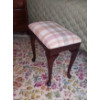 Image 2 : Nice Modern Design Upholstered 22" x 12" Tall Queen Anne  Style Ottoman -Excellent Condition