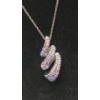Image 2 : Beautiful Sterling Silver 18" Necklace With Spiral Pendant - Weight: 4.3g