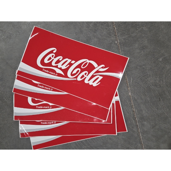Five Large 20"x10" Coca Cola Decals, Six Neat Tin Signs & Collectable Bottles