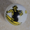 Image 1 : Vintage 1962 Logo Pittsburgh Steelers One Inch Shooter Glass Marble - Mint Condition