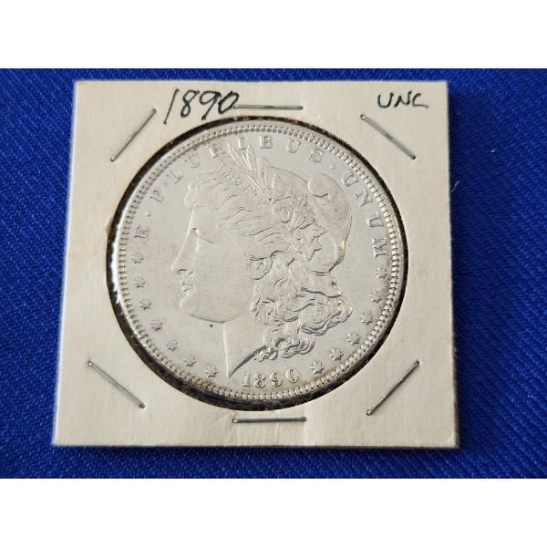 1890 UNC 90% Silver Morgan Dollar