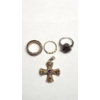 Image 1 : Sterling Silver Pendant & Rings - Total Weight: 26.6g
