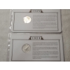 Image 2 : Two U.S. Silver Peace Dollars & Stamps in Display Cards & Protective Binder Page - 1924 & 1925