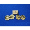 Image 5 : 10K Gold Pin and x2 10K Gold Cufflinks - Total Weight: 8.4 grams