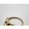 Image 5 : 14K Gold Peridot Cluster Ring - Size 8 - Total Weight 2.8g