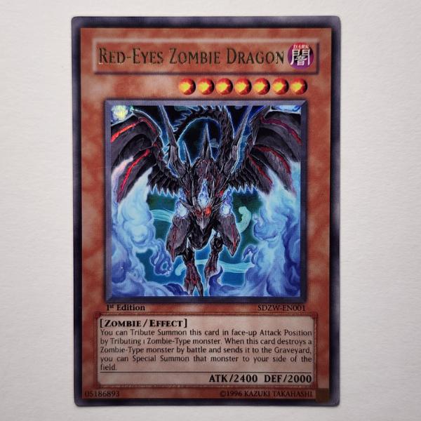 Red Eyes Zombie Dragon SDZW-EN001 Holo Rare 1st Edition Yu-Gi-Oh Trading Card