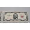 Image 3 : (4) $2 Red Seal Notes - Series 1953, 1953 A, 1953 B - Face Value: $8.00