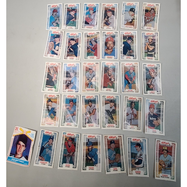 Assorted 80's Kellogg's 3D Super Stars Collectible Baseball Cards & '87 Ralston Purina Baseball Card