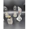 Image 6 : 5 Vintage Gorgeous Glass Perfume Bottles with Stoppers - Unique Shapes and Designs!