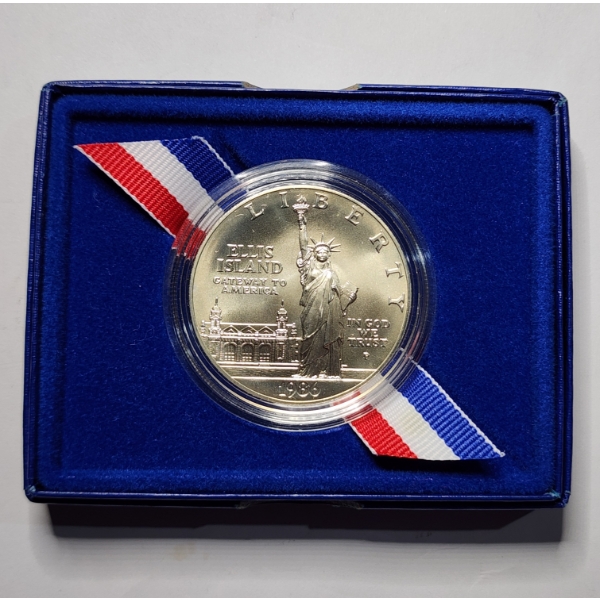 1986-P Ellis Island Silver Dollar - 90% Silver Coin