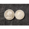 Image 1 : Two Small Foreign Silver Coins - Six Pence & 10 Cents - Both 1800's 