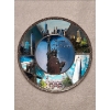 Image 2 : Statue of Liberty Souvenir Metal Plate Size 6" x 6" Colors Blue, Black, Silver, 