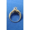 Image 5 : Women's 10K Yellow/White Gold Ring With Genuine Diamonds 1/3 Carat - Size 9 - Weight: 5.2g