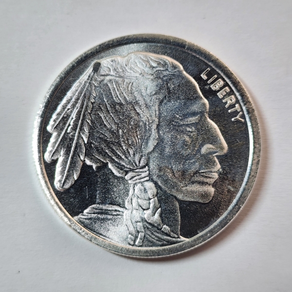 Indian Head Buffalo Silver Round - 1 Troy oz .9999 Fine Silver - Mint Condition