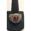 Image 1 : Vintage Victorian Style Sterling Silver & Red Stone Ring - Size 10 - Weight: 23.7g
