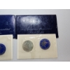 Image 3 : (3) 1971 Uncirculated Eisenhower "Blue Pack" Silver Dollars & Washington Commemorative Half Dollar