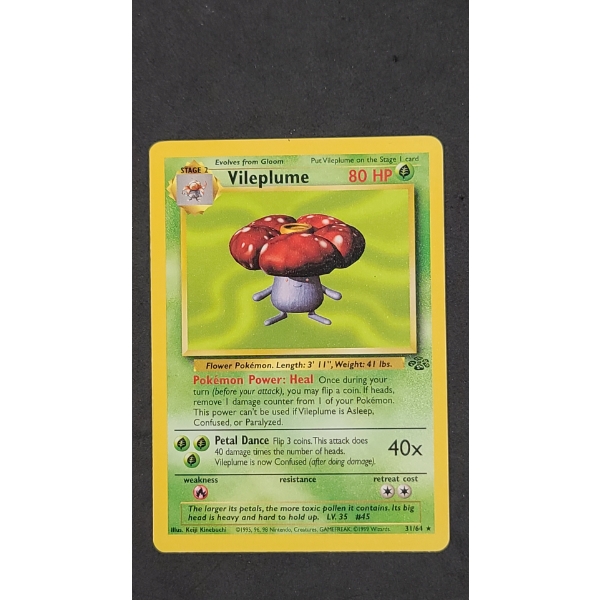 Pokémon TCG Vileplume #31/64 Non-Holo Rare Card From The Jungle Set