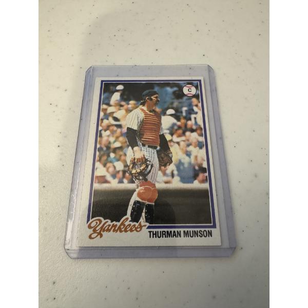1978 Thurman Munson Topps Baseball Card - Excellent Condition