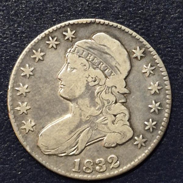 RARE 1832 Large Letters Variety Capped Bust Half Dollar (1/2$) 