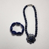 Image 1 : Deep Blue Chunky Bracelet and Necklace