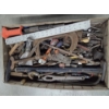 Image 2 : Vintage Wooden Box With Vintage Tool Collection 
