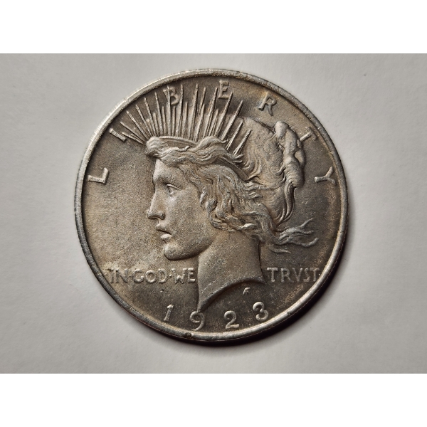 UNITED STATES 1923 SILVER PEACE DOLLAR! Minted at Philadelphia Mint 90% Silver ~ OVER 100 Years Old!