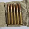 Image 4 : Vintage 7.92×57mm Mauser Military Rifle Cartridges in Cloth Ammunition Bandolier