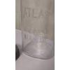 Image 2 : Large Antique Atlas 2 Qt Mason Jar With Lid & Extra Lid
