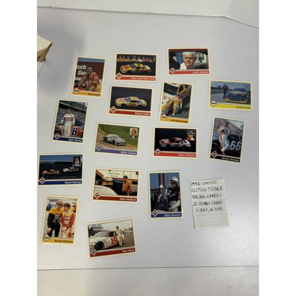 Box of 1992 Traxx Limited Edition Racing Cards - Complete Set 1-200 plus 1B-20B (3-6-1993)
