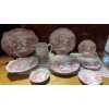 Image 1 : Large 12 Pcs Vintage Johnson Bros England - "Enchanted Garden" Pink Porcelain Set - Perfect