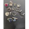 Image 2 : Sterling Silver Including Gorgeous Vintage Blue Cuff Links, Total Weight 67.3 Grams