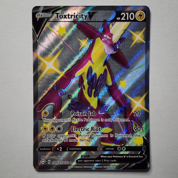 Shiny Toxtricity SV112/SV122 Holo Rare Near Mint Pokemon Trading Card