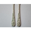 Image 3 : x2 Steiff "Rose" Sterling Silver Butter Knives TW: 62.6g